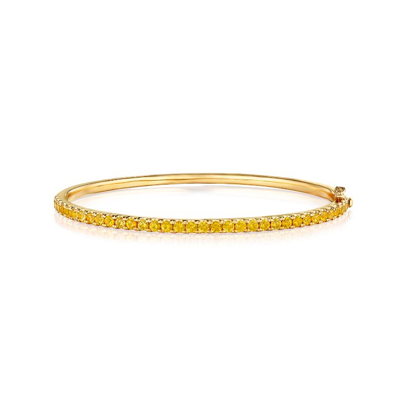 Kwiat Stackable Bangle with Yellow Sapphires