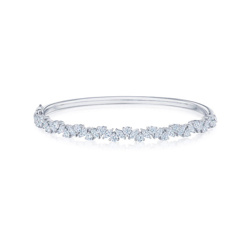 Kwiat Bangle with Marquise and Round Diamonds
