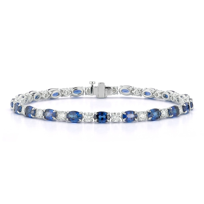 Alternating Stone Straight Line Bracelet