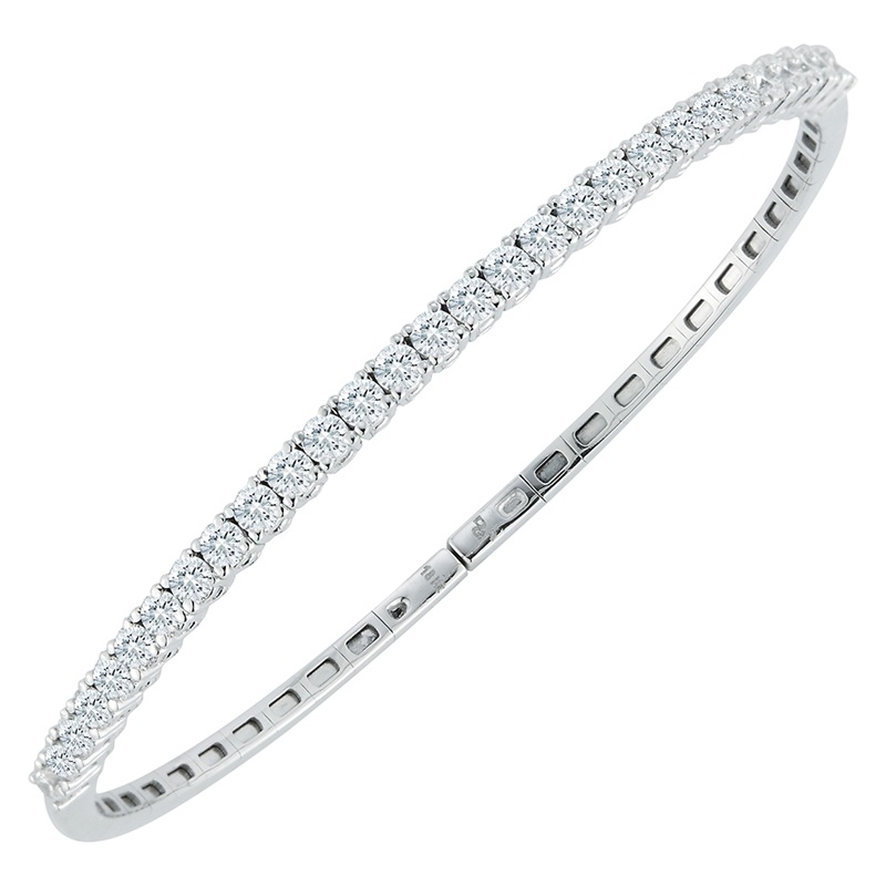 Fallon B. 18K White Gold Half Way Bangle Bracelet
