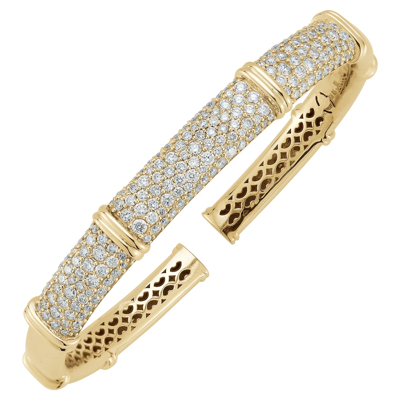 Fallon B. 18K Yellow Gold Hinged Bangle Bracelet