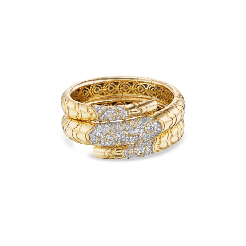 18K Yellow Gold Onda Triple Bangle Bracelet