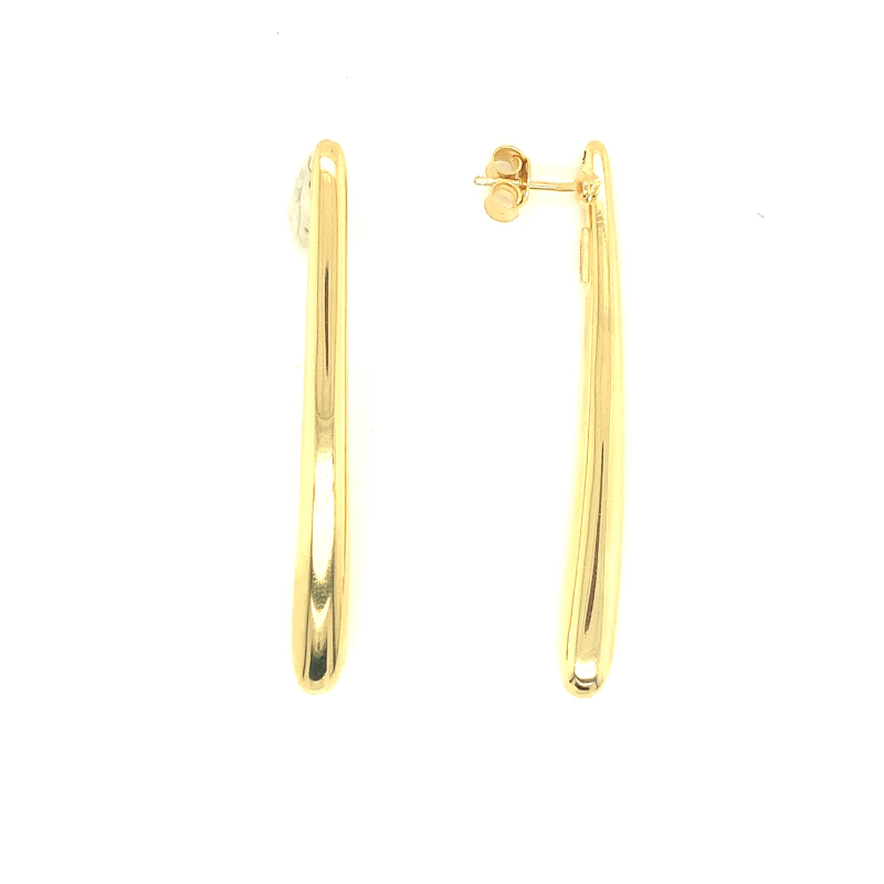 Lisa Nik 18k yellow gold Golden Dreams bar drop earrings