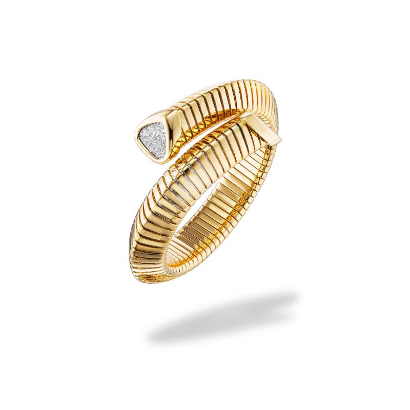 18K Yellow Gold Trisola Bangle Bracelet