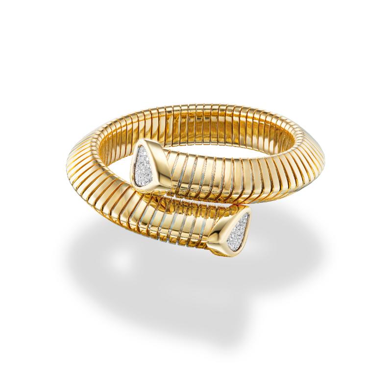 18K Yellow Gold Trisola Bangle Bracelet