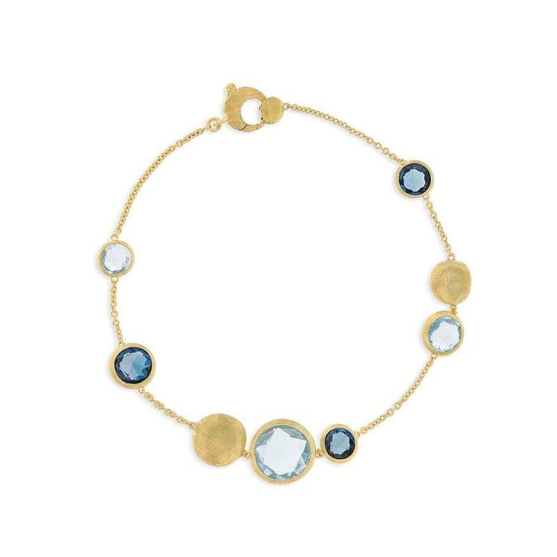 Marco Bicego 18K Yellow Gold Jaipur Color Mixed Blue Topaz Bracelet