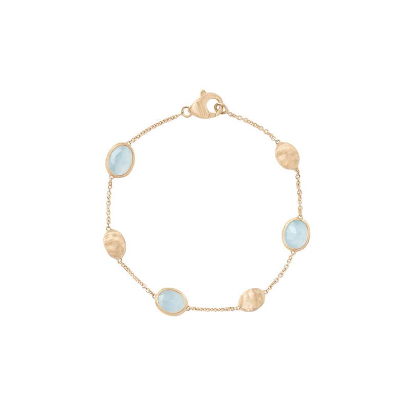 Marco Bicego Siviglia Collection Yellow Gold Aquamarine Bracelet