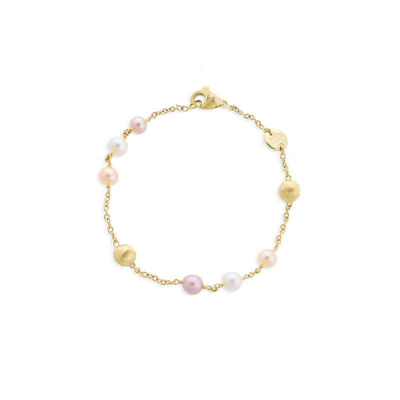 Marco Bicego Africa Pearl Collection 18K Yellow Gold and Pearl Single Strand Bracelet