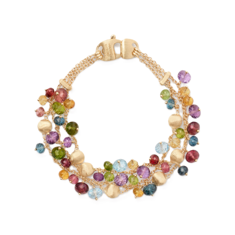 Marco Bicego Africa Gemstone Double Row Bracelet In 18K Yellow Gold