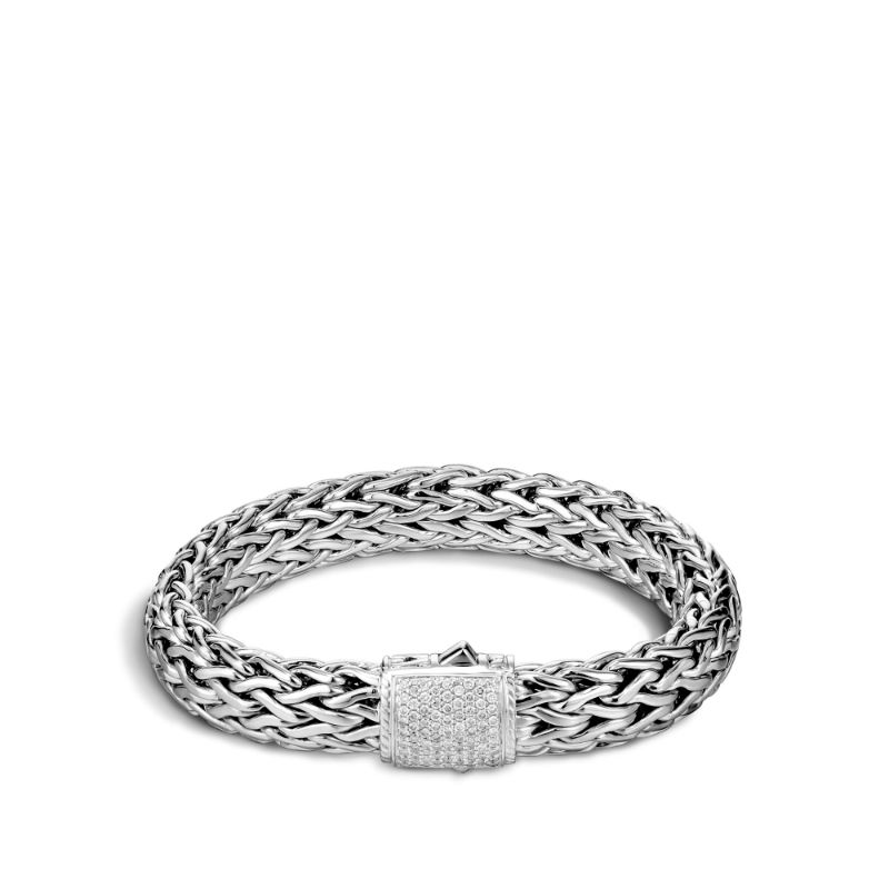 Classic Large Chain Diamond Pave Bracelet