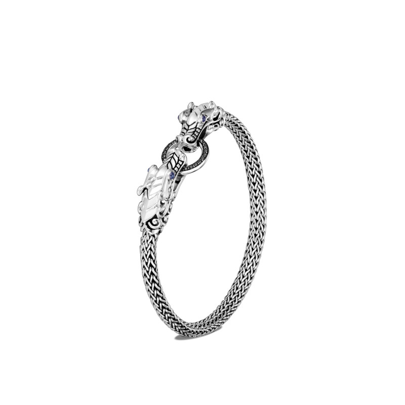 Legends Naga 5MM Bracelet in Silver with Gemstone