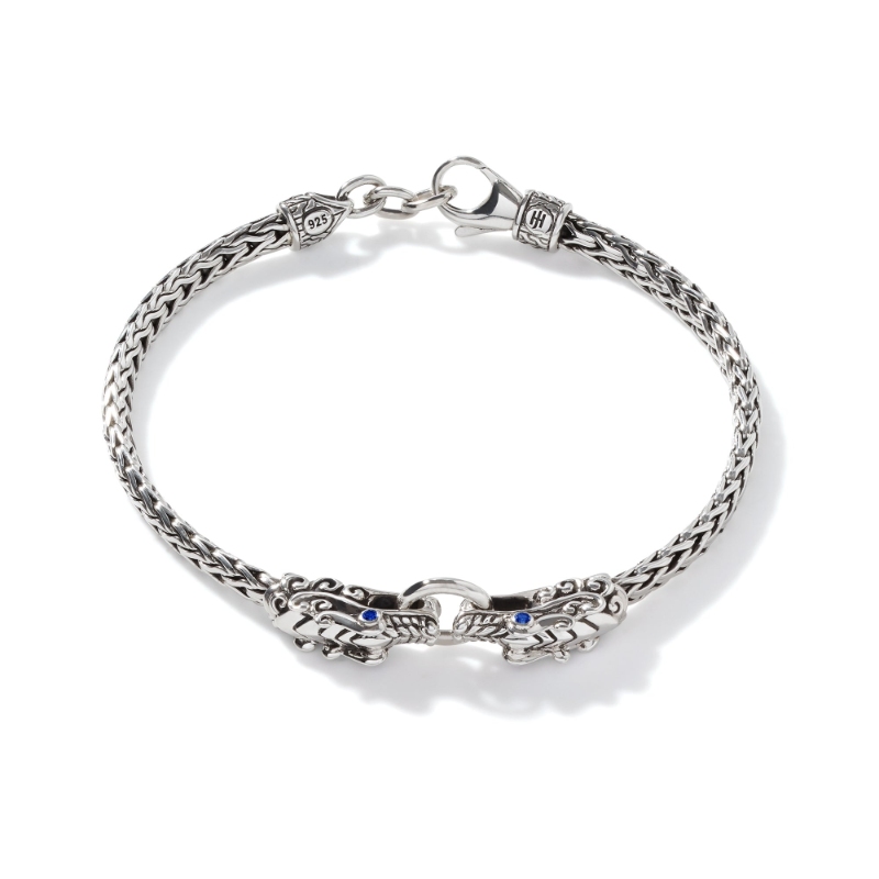 Naga Heritage Double Dragon Head Slim Chain Bracelet