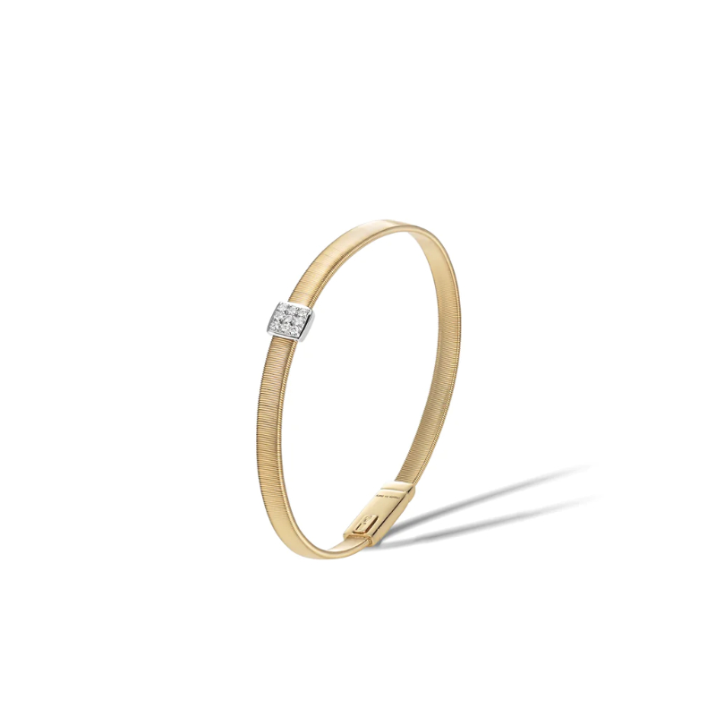 Marco Bicego® Masai Collection 18K Yellow Gold and Diamond Single Station Bracelet