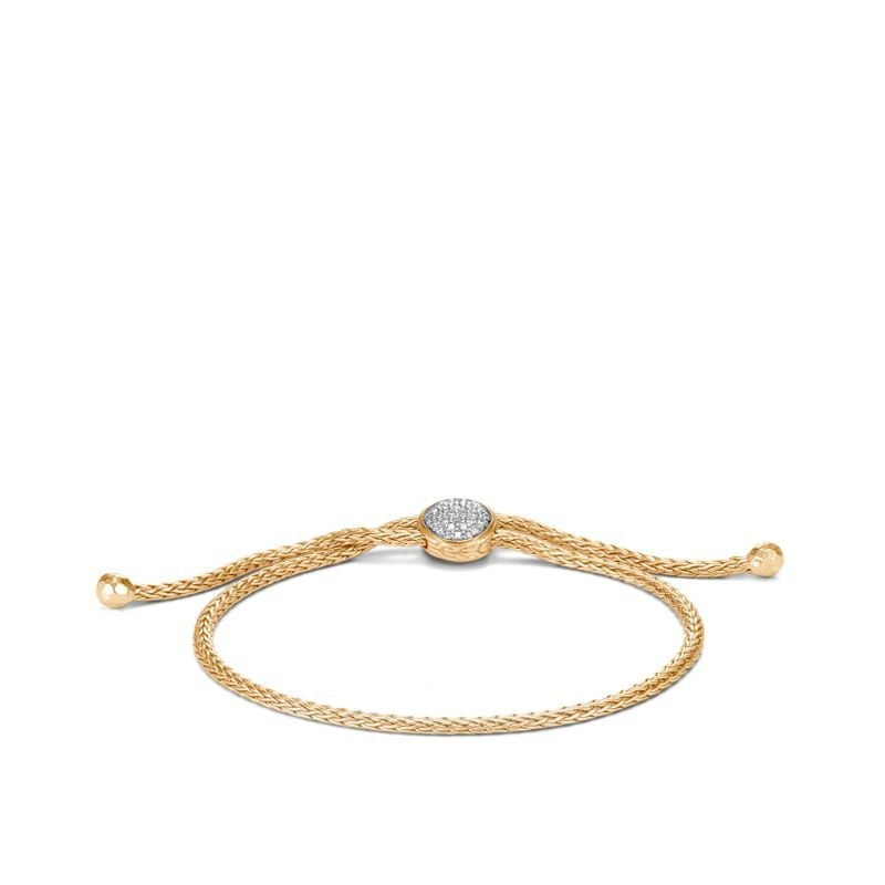 18K Yellow Gold Classic Chain Pull Through Bracelet