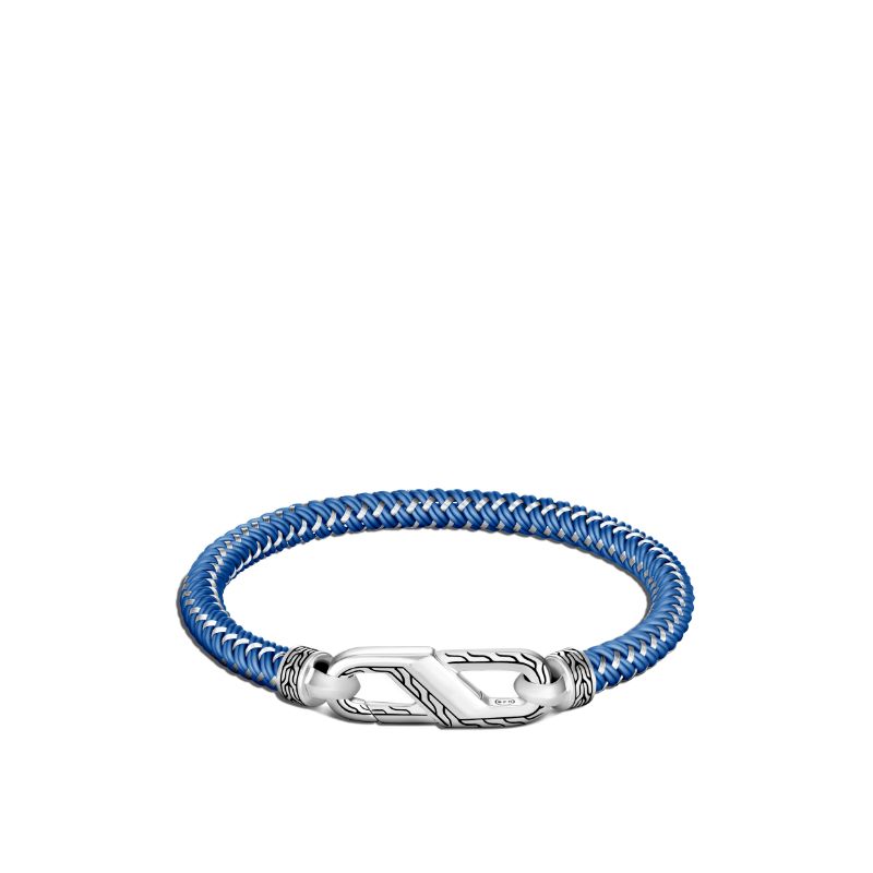 Classic Chain 6mm Bracelet in Silver with Steel Cord