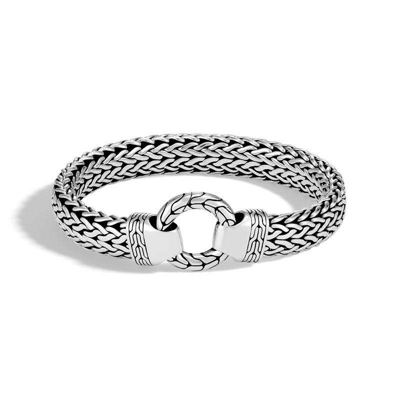Classic Chain 11MM Ring Clasp Bracelet in Silver