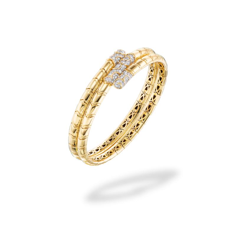 18K Yellow Gold Ondine Triple Bangle Bracelet
