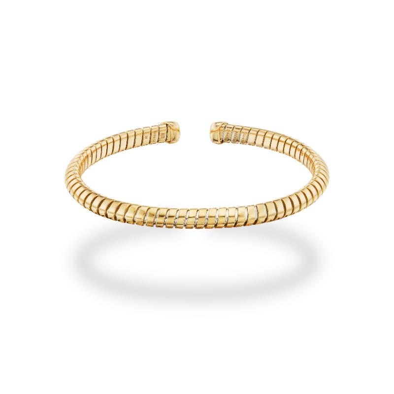 18K Yellow Gold Trisolina Diamond Pavé Cuff