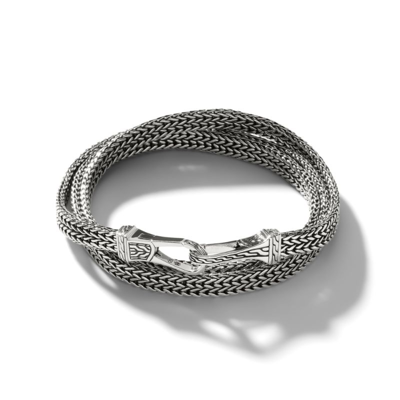 Triple Row Foxtail Classic Chain Wrap Bracelet