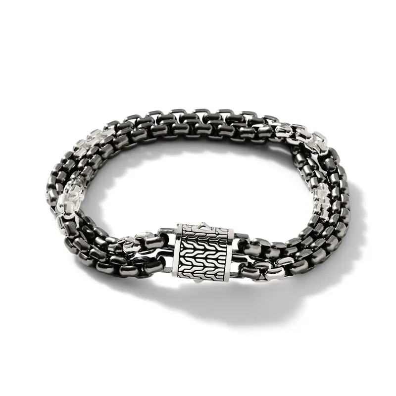 Matte Black Classic Chain Bracelet