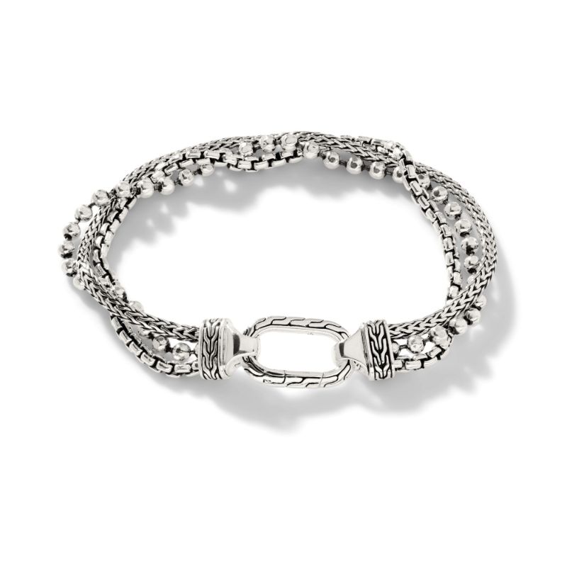 Classic Chain Amulet Connector Tripple Row Bracelet