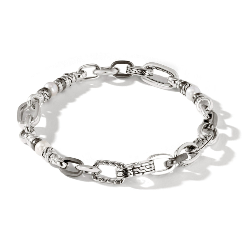 Matte Black Classic Chain Link Bracelet