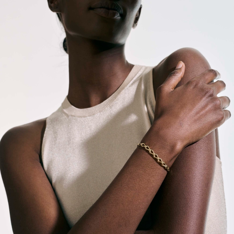 Surf 14K Yellow Gold Link Bracelet