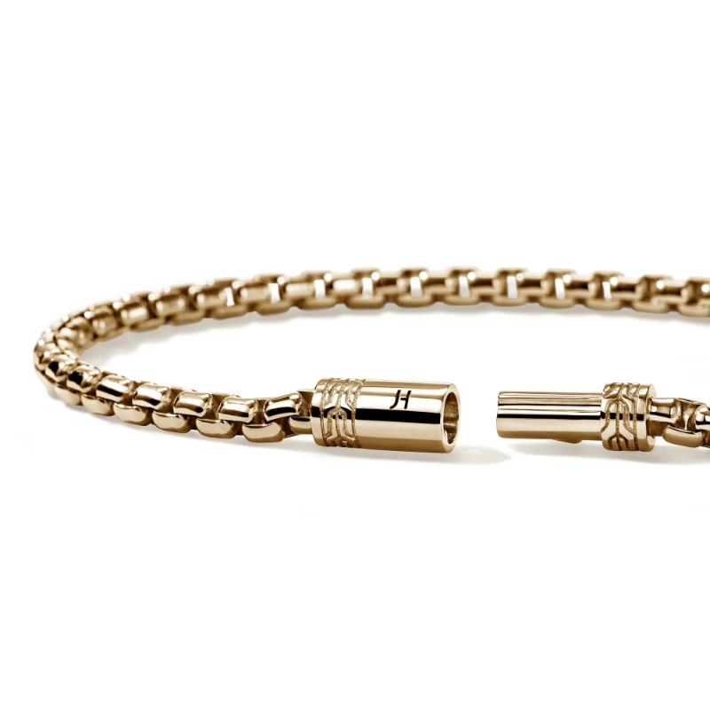 Box Chain Bracelet, Gold, 3.7MM