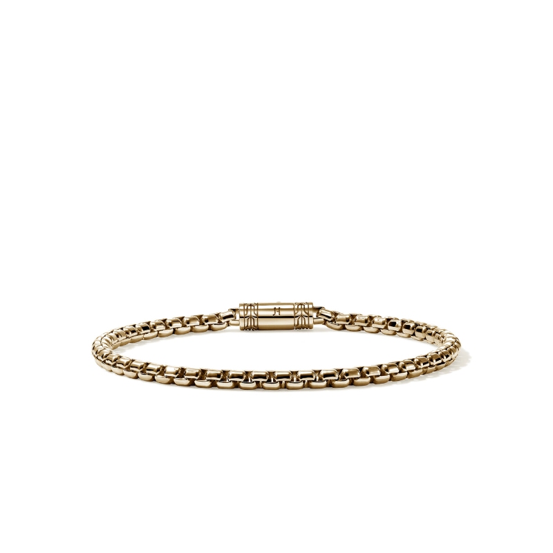 Box Chain Bracelet, Gold, 3.7MM