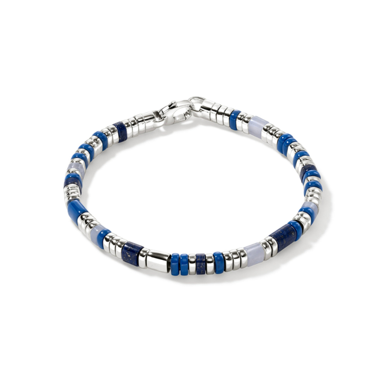 Colorblock 5mm Slim Bracelet In Sterling Silver
