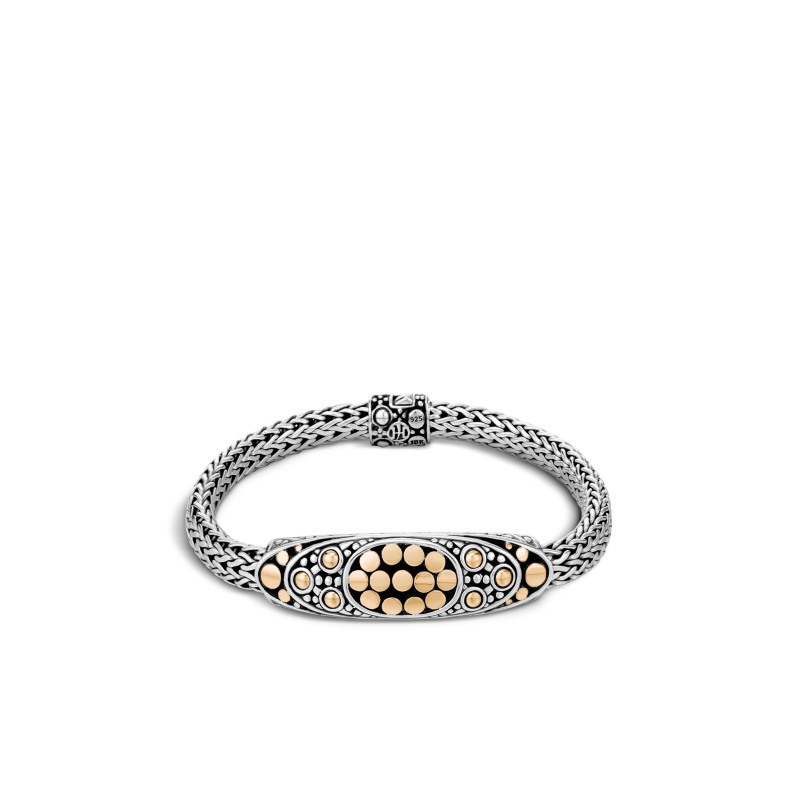 Dot Station 6.5MM Bracelet in Silver and 18K Gold