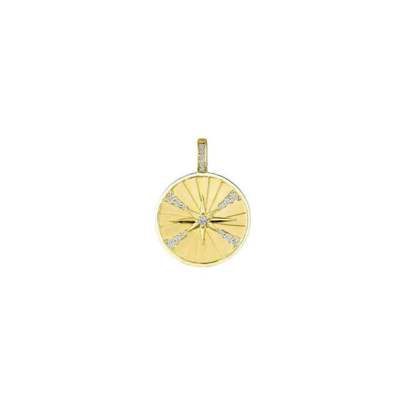 Penny Preville 18K Yellow Gold Round Star Medallion