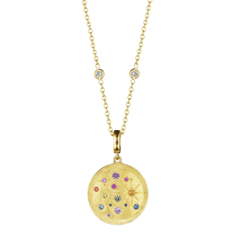 Penny Preville 18K Yellow Gold Galaxy Medallion Pendant