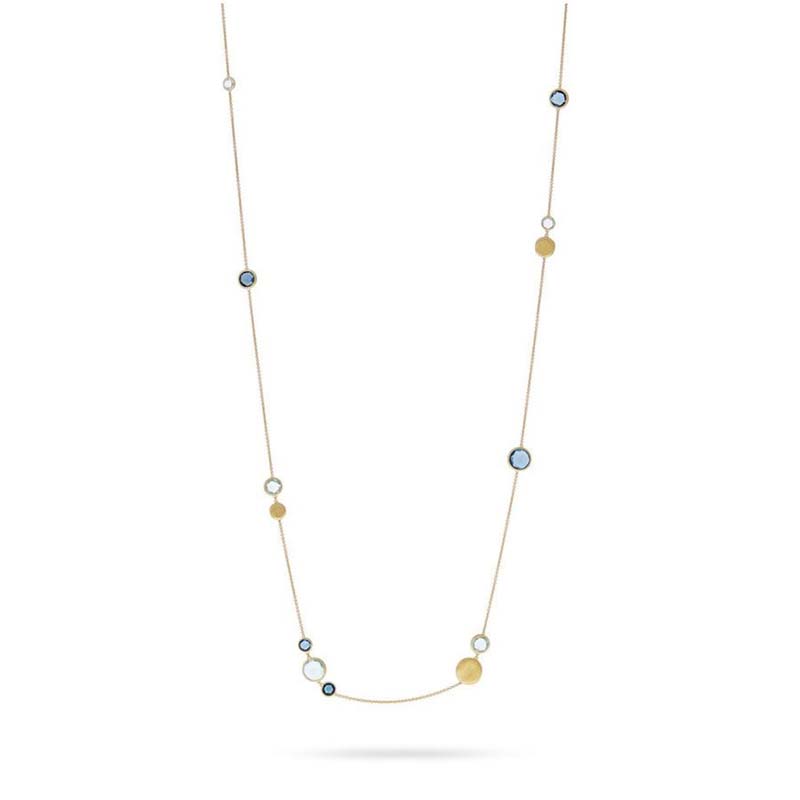 Marco Bicego Jaipur Mixed Blue Topaz Long Necklace