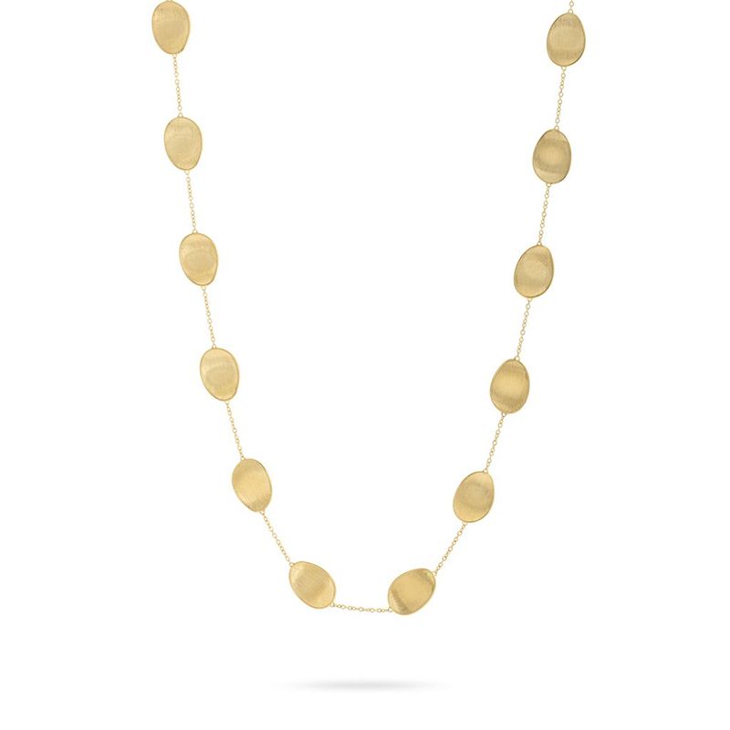Marco Bicego 18k yellow gold Lunaria long necklace, 36"