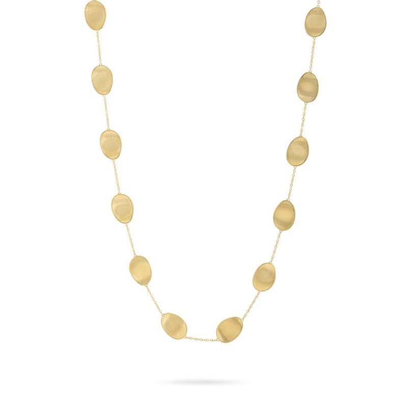 Marco Bicego 18k yellow gold Lunaria long necklace, 36"