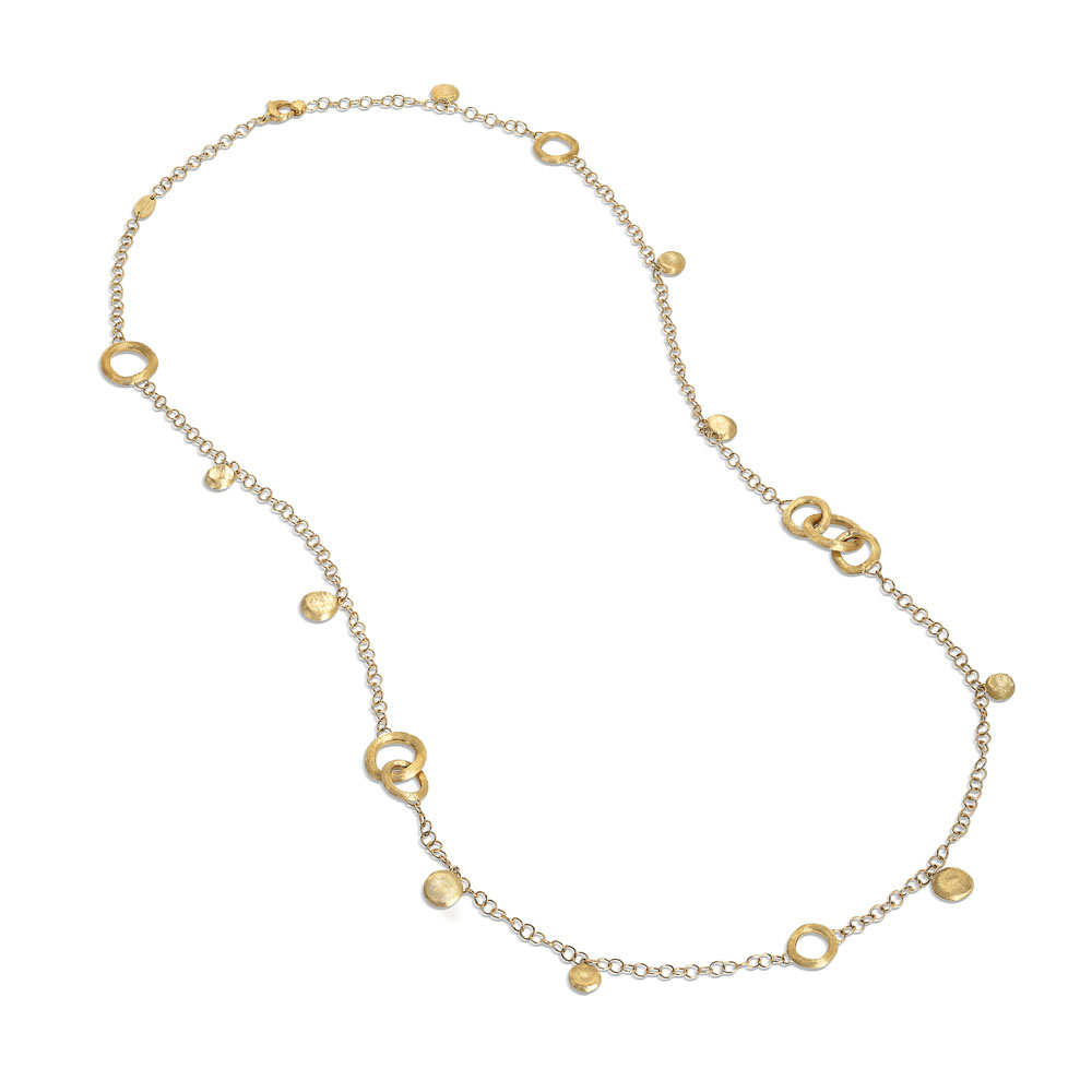 Marco Bicego 18k yellow gold Jaipur Link charm long necklace, 29.5"