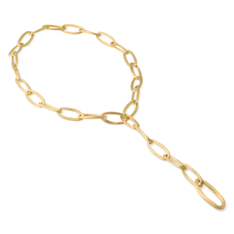 Marco Bicego® Jaipur Link Collection 18K Yellow Gold Oval Link Convertible Lariat Necklace