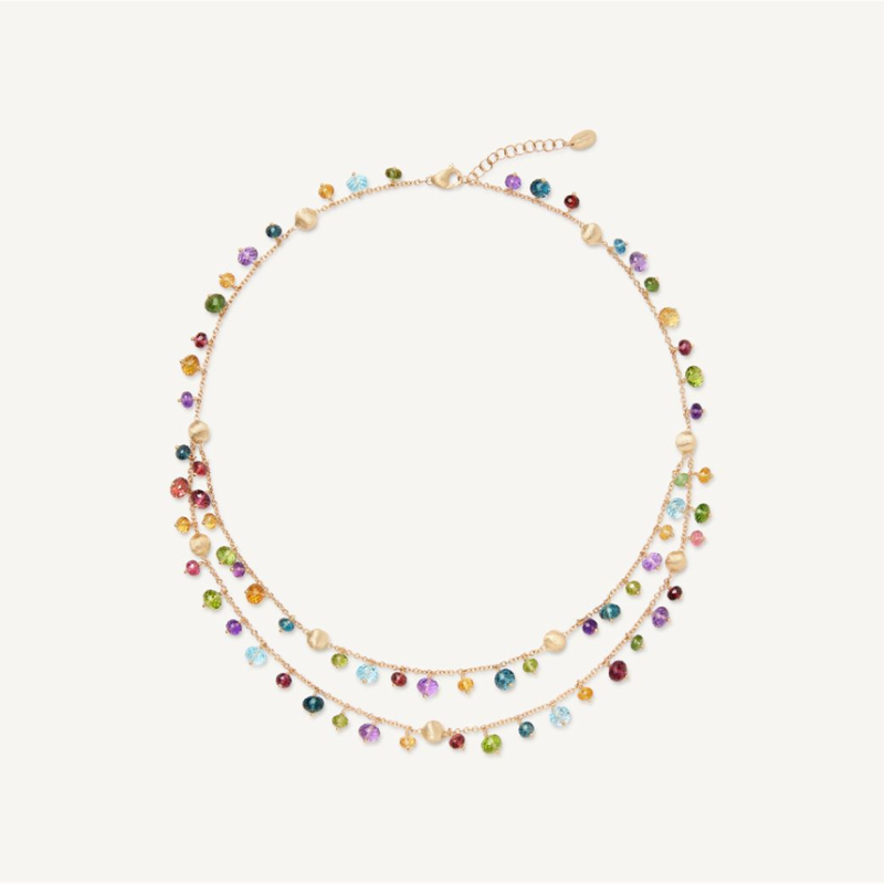 Marco Bicego Africa Gemstones Two Row Necklace