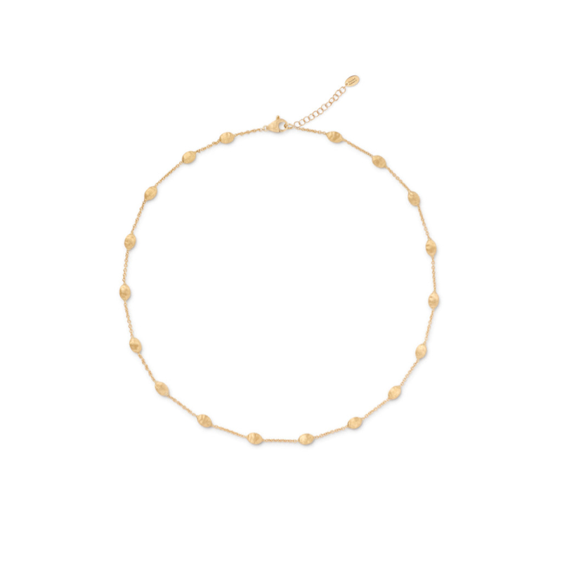 Marco Bicego 18k yellow gold Siviglia small bead short necklace, 16"