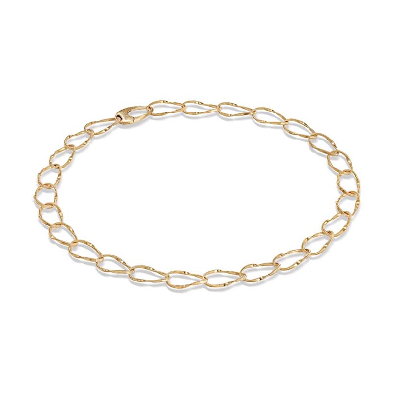 Marco Bicego 18K yellow gold Marrakech Onde link collar necklace, 19"