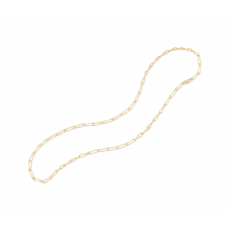 Marco Bicego 18k yellow gold Marrakech Onde hand twisted link necklace, 36"