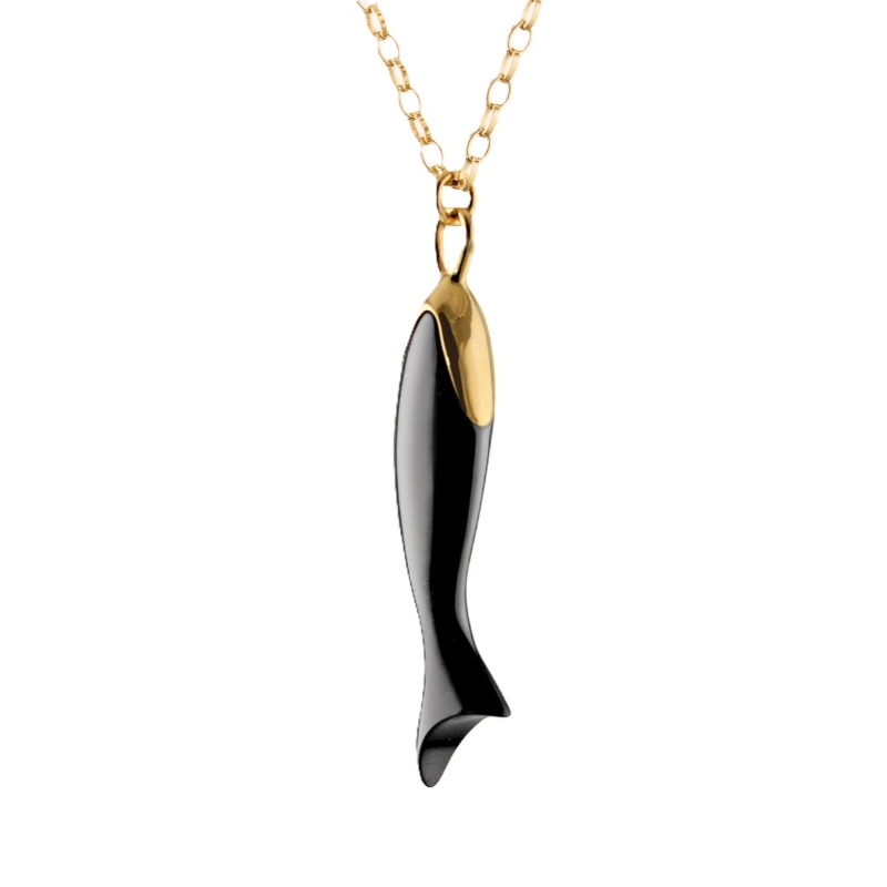 Monica Rich Kosann Perseverance Fish  Pendant Necklace
