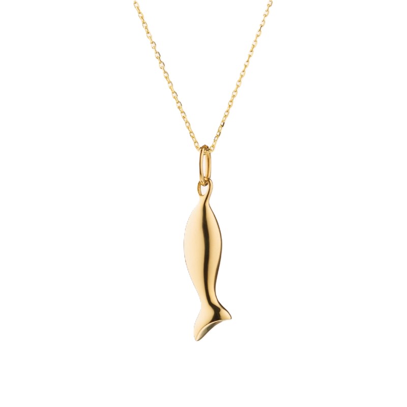 Monica Rich Kosann Mini "Perseverance" Fish Pendant Necklace