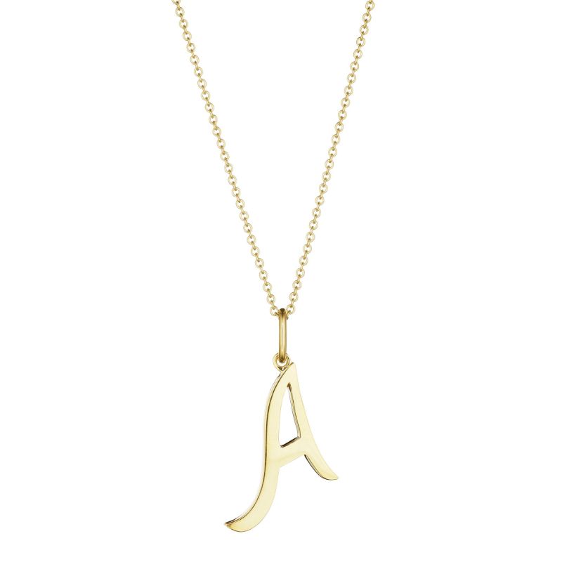 Penny Preville 18K Yellow Gold 16Mm Initial "A" Pendant