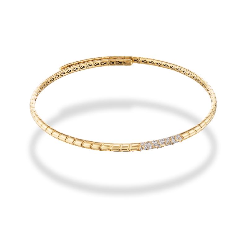 18K Yellow Gold Pave Ondine Collar