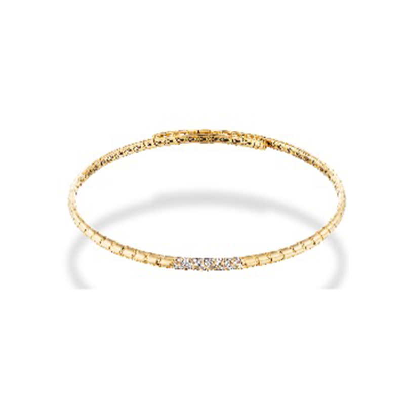 18K Yellow Gold Pave Ondine Collar