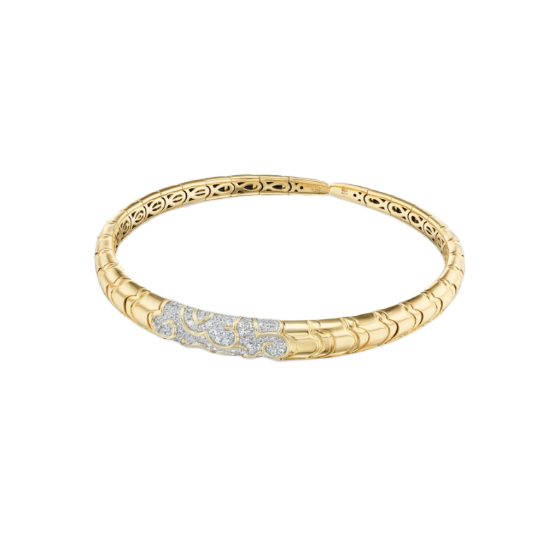18K Yellow Gold Onda Collar Necklace