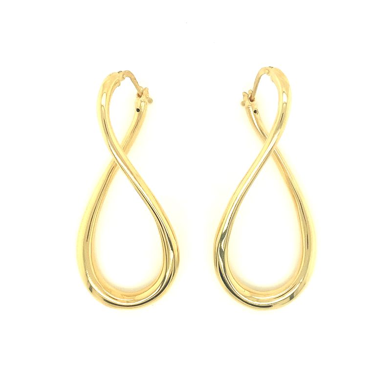 Lisa Nik 18k yellow gold Golden Dreams curved drop earrings