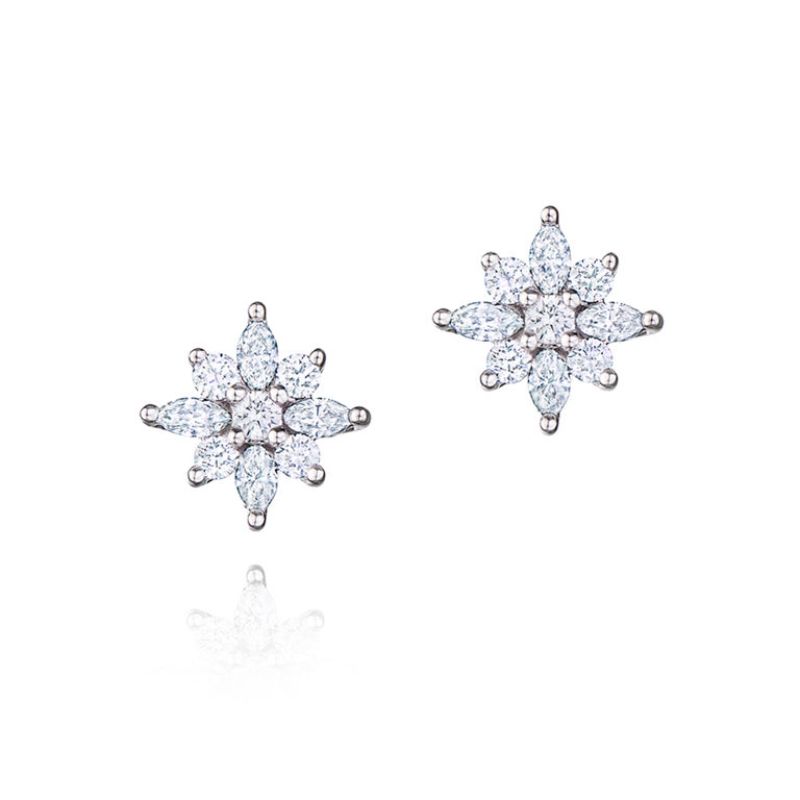 Kwiat Petite Stud Earrings with Diamonds